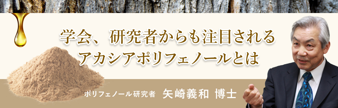 学会、研究者からも注目されるアカシアポリフェノールとは　ポリフェノール研究者　矢崎義和博士