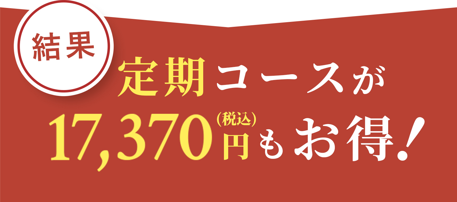 定期コースが17,370円もお得