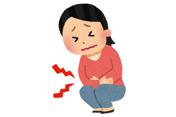 生理痛のお女性のイラスト