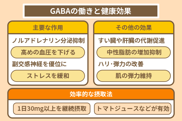 GABAの働きと健康効果