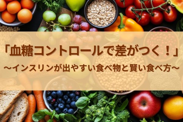 インスリンが出やすい食べ物と賢い食べ方 「血糖コントロールで差がつく！」