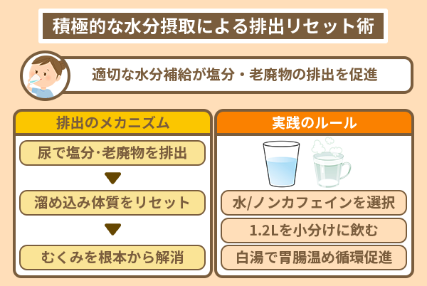 積極的な水分摂取による排出リセット術