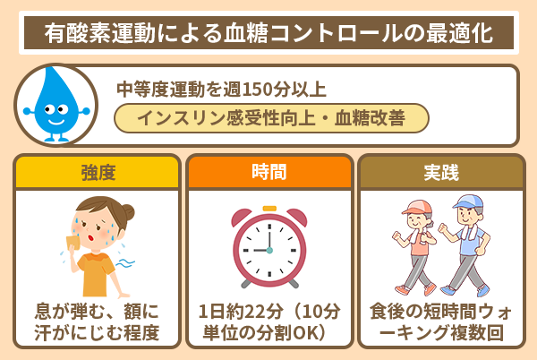 有酸素運動による血糖コントロールの最適化