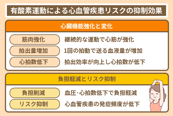 有酸素運動による心血管疾患リスクの抑制効果