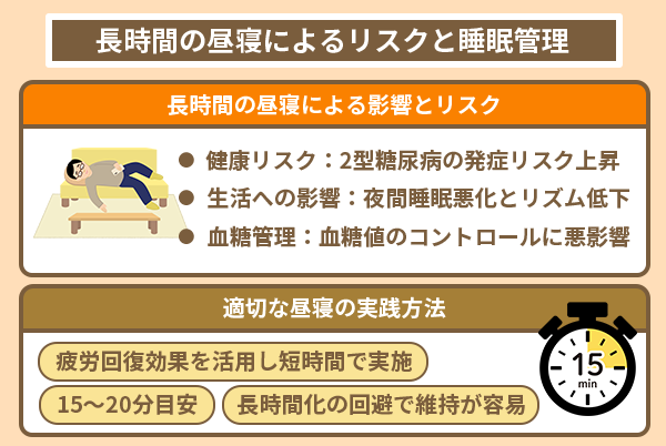 長時間の昼寝によるリスクと睡眠管理